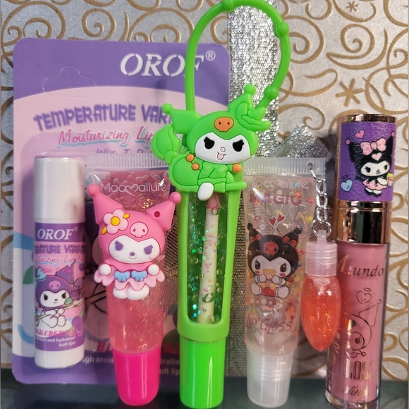 Sanrio Other - SANRIO Kuromi Lip Gloss Balm 5-Pack Bundle - Stocking Stuffer!